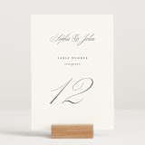 "From This Moment On" - Table Numbers in Classique by Design Lotus - Displayed (stand not included)