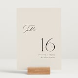 "kinkaid" - Table Numbers in Ivory by Carolyn Nicks - Displayed (stand not included)