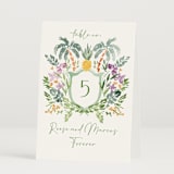 "Tropical Dreams" - Table Numbers in Jungle by Petra Kern - Folded