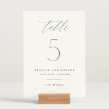 "Modern Romance" - Table Numbers in Navy by Hooray Creative - Displayed (stand not included)