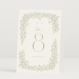 "Villa" - Table Numbers in Leaf by Kristie Kern - Folded