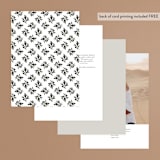 "Litterateur" - Table Numbers in Natural by Karen Glenn - Back of Card Options