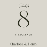 "Litterateur" - Table Numbers in Natural by Karen Glenn - Detail