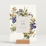 "Pressed Garden" - Table Numbers in Fall by Grace Kreinbrink - Displayed (stand not included)