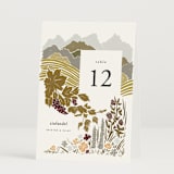 "Valley of the Moon" - Table Numbers in Sage by Shiny Penny Studio - Folded