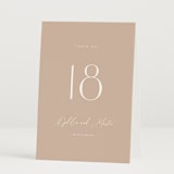"Ophelia" - Table Numbers in Dusty Rose by Kelly Schmidt - Folded