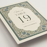 "Century" - Table Numbers in Robins Egg by Jen Owens - Detail