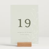 "tortina" - Table Numbers in Aqua Mist by chocomocacino - Displayed (stand not included)