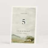 "Countryside" - Table Numbers in Emerald by Petra Kern - Folded