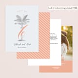 "Palm" - Table Numbers in Salmon by Lauren Chism - Back of Card Options