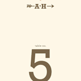 "Love Struck" - Table Numbers in Pale Salmon Peach by The Social Type - Detail