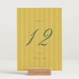 "Calia " - Table Numbers in Caribbean Citrus by Ani Somi - Displayed (stand not included)