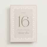 "Lace Trim" - Table Numbers in Cream by Kristen Smith - Front