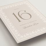 "Lace Trim" - Table Numbers in Cream by Kristen Smith - Detail