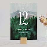 "Adventure Awaits" - Table Numbers in Smoke by Elly - Front