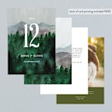 "Adventure Awaits" - Table Numbers in Smoke by Elly - Back of Card Options