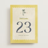 "Coastal Drift" - Table Numbers in Caribbean Citrus by Pixel and Hank - Front