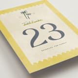 "Coastal Drift" - Table Numbers in Caribbean Citrus by Pixel and Hank - Detail