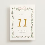 "Ribbonly Frame" - Table Numbers in Blush by Itsy Belle Studio - Front