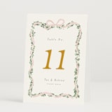 "Ribbonly Frame" - Table Numbers in Blush by Itsy Belle Studio - Folded