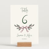 "Holidays ink doodles" - Table Numbers in Enchanted Holiday by Cass Loh - Displayed (stand not included)
