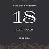 "Eternal Love" - Table Numbers in Dark Chocolate by Laura Bolter - Detail