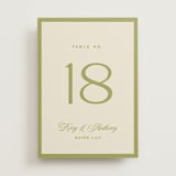 "rory" - Table Numbers in Olive by Ellen Schlegelmilch - Front