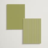 "rory" - Table Numbers in Olive by Ellen Schlegelmilch - Back of Card Options