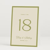 "rory" - Table Numbers in Olive by Ellen Schlegelmilch - Folded