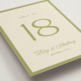 "rory" - Table Numbers in Olive by Ellen Schlegelmilch - Detail