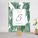 "Painted Cacti" - Table Numbers in Cactus by Olivia Raufman - Front