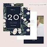 "Floral Edged Frame" - Table Numbers in Royal by Alethea and Ruth - Back of Card Options