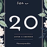 "Floral Edged Frame" - Table Numbers in Royal by Alethea and Ruth - Detail
