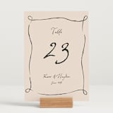 "tablescape drawing" - Table Numbers in Black Dahlia by Cass Loh - Displayed (stand not included)