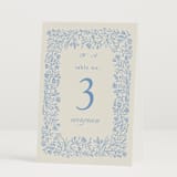 "Florals" - Table Numbers in Sky by Dana Duricekova - Folded