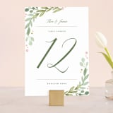 "Garden Glamour" - Table Numbers in Sage by Kristen Smith - Front