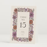 "Fleur" - Table Numbers in Sangria by Jen Owens - Folded