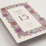 "Fleur" - Table Numbers in Sangria by Jen Owens - Detail
