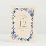 "Nilgiri" - Table Numbers in Blueberry by Creo Study - Folded