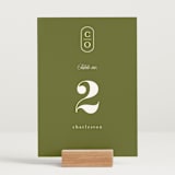 "Garland Monogram" - Table Numbers in Summer by Angela Marzuki - Displayed (stand not included)