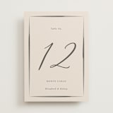 "Bow" - Table Numbers in Tuxedo by Corinne Malesic - Front