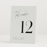 "Signature Script" - Table Numbers in Mint by Michelle Taylor - Folded