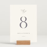 "Regal" - Table Numbers in Snow by Melinda Denison - Displayed (stand not included)