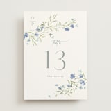 "Sweeping Meadow" - Table Numbers in Aquamarine by Everett Paper Goods - Front