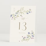 "Sweeping Meadow" - Table Numbers in Wisteria by Everett Paper Goods - Folded