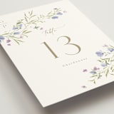 "Sweeping Meadow" - Table Numbers in Wisteria by Everett Paper Goods - Detail