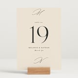 "Infinite" - Table Numbers in Ivory by Angela Thompson - Displayed (stand not included)