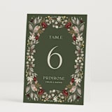"fleur sauvage" - Table Numbers in Vert by Erin Deegan - Folded