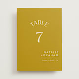 "Swoop" - Table Numbers in Marigold by Stacey Day - Front