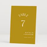 "Swoop" - Table Numbers in Marigold by Stacey Day - Folded